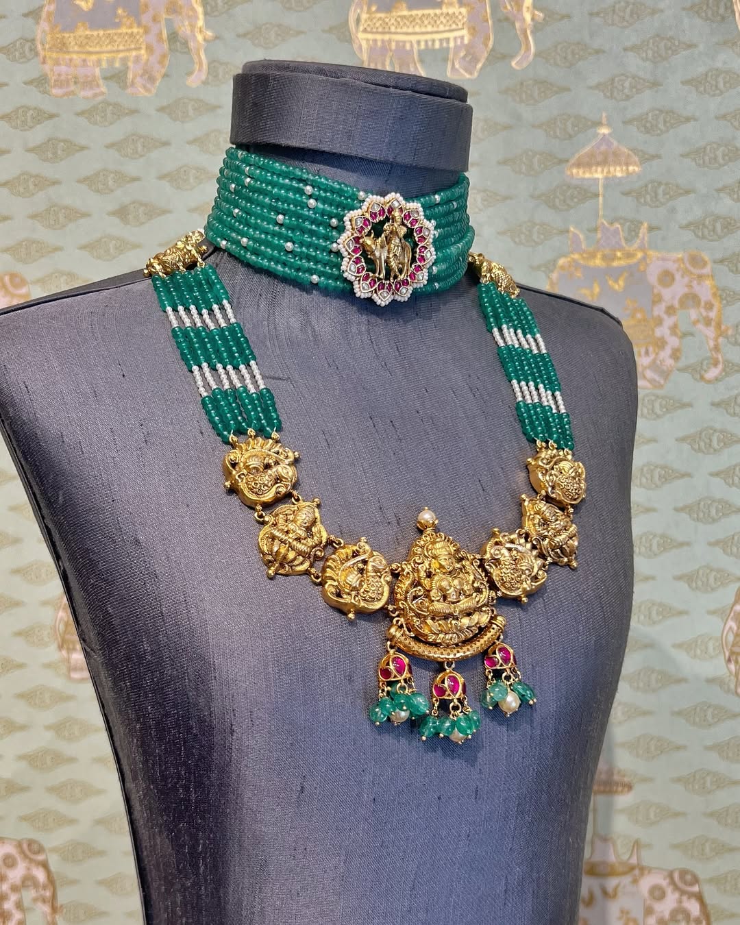 Gold Plated Beaded Jewellery Sets From 'Rajatamaya'