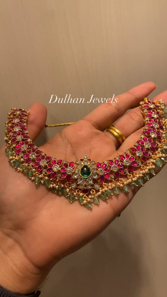 Gold Plated Jadau Kundan Necklace From 'Dulhan'