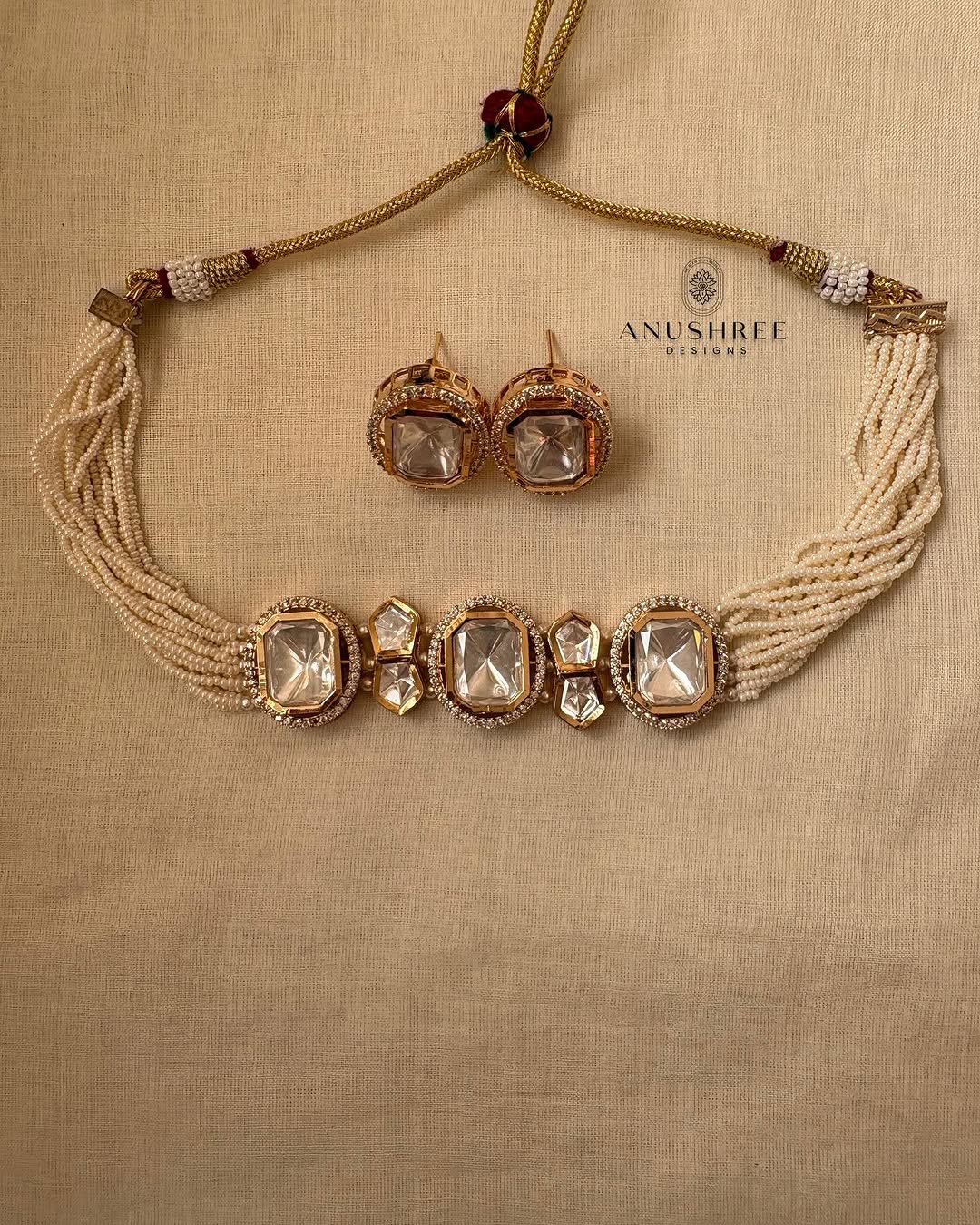 Gold Plated Polki Kundan Necksets From 'Anushree Designs'