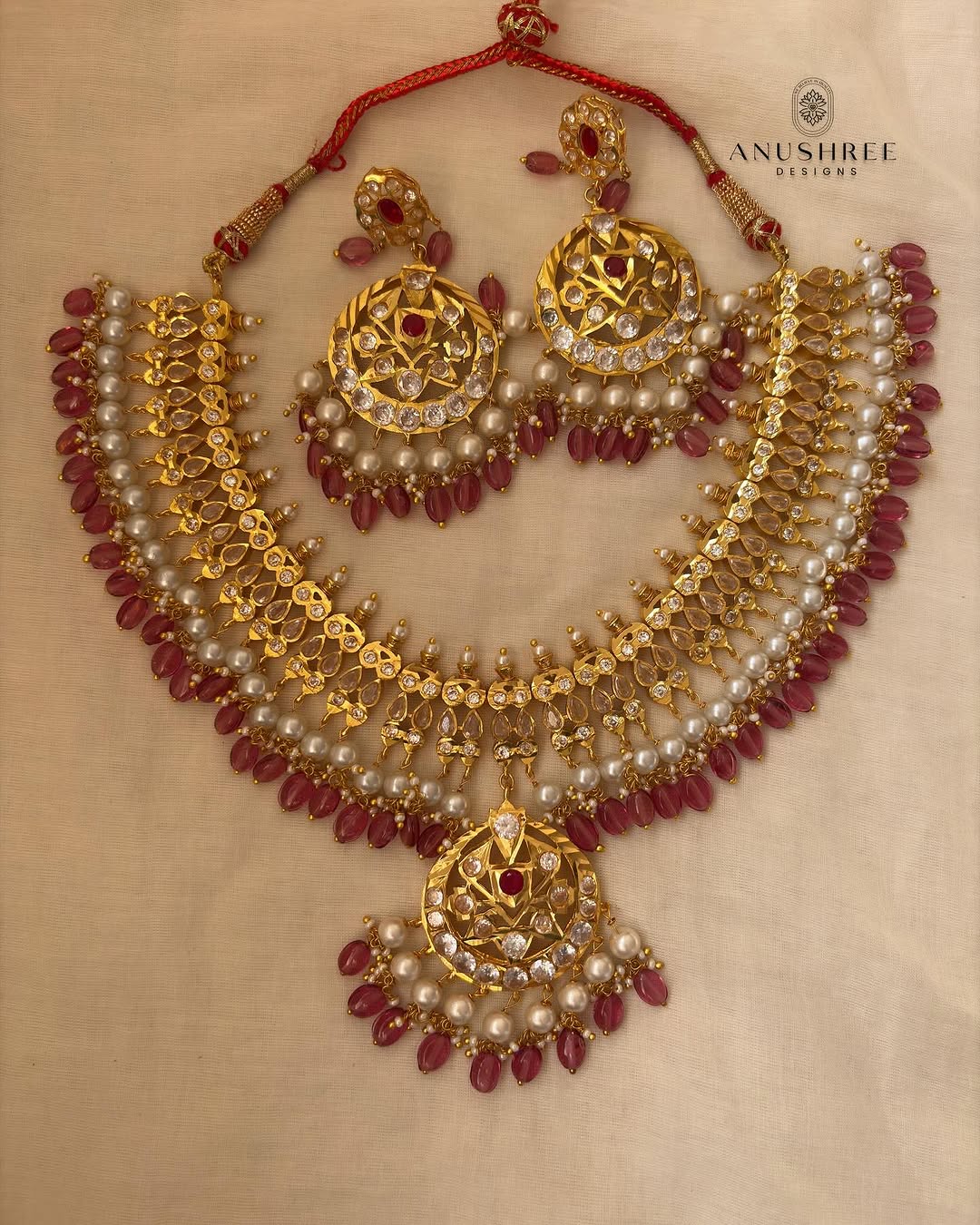 Gold Plated Polki Kundan Necksets From 'Anushree Designs'