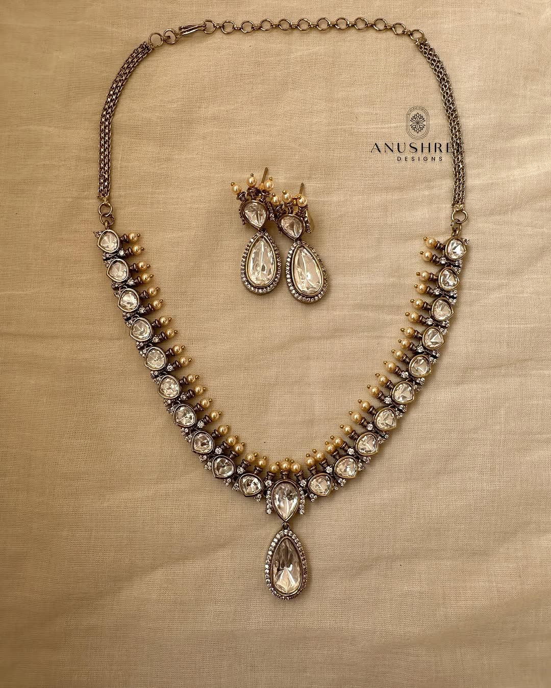 Gold Plated Polki Kundan Necksets From 'Anushree Designs'