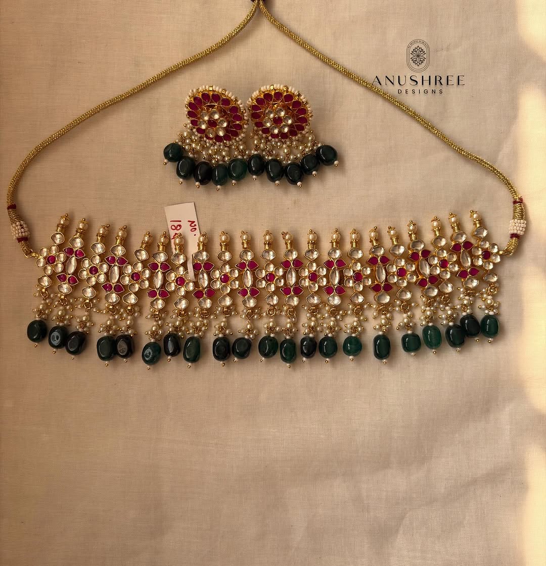 Gold Plated Polki Kundan Necksets From 'Anushree Designs'