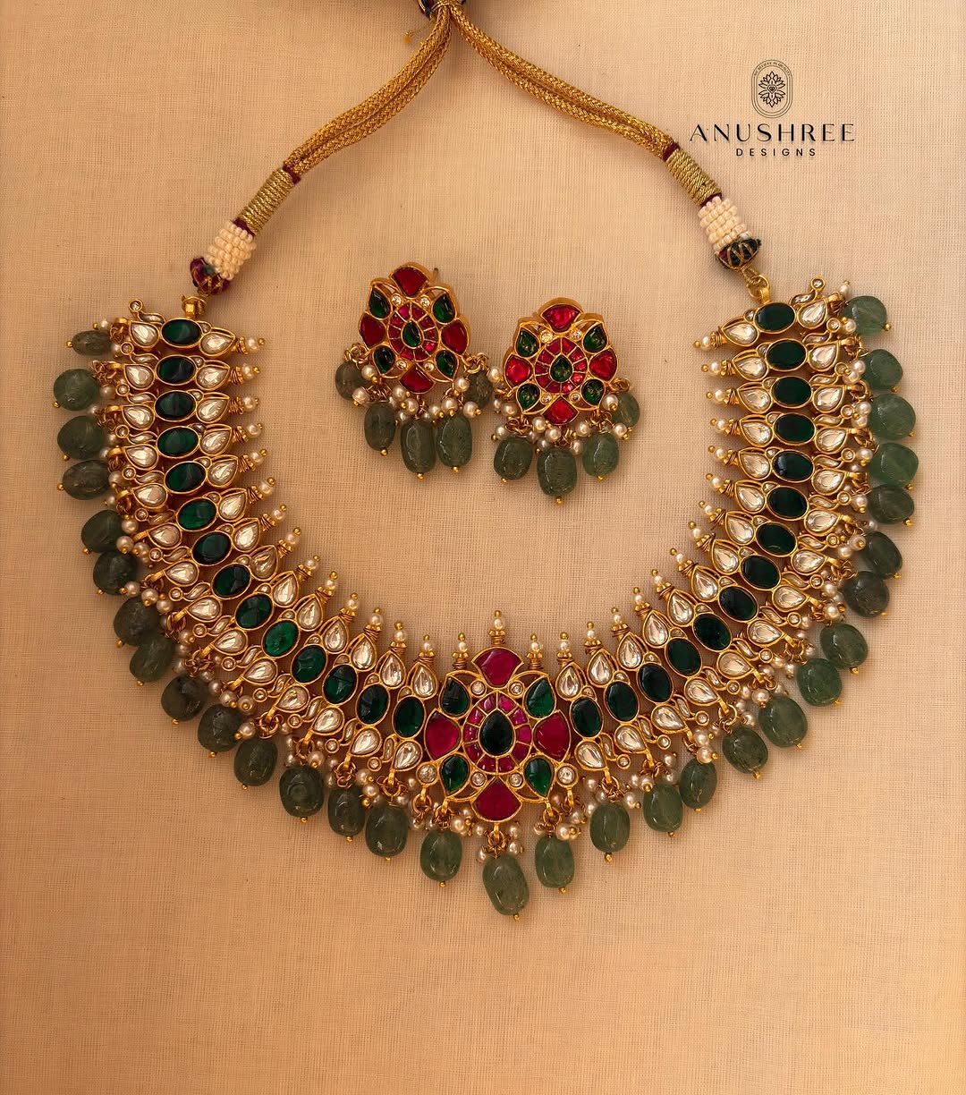 Gold Plated Polki Kundan Necksets From 'Anushree Designs'