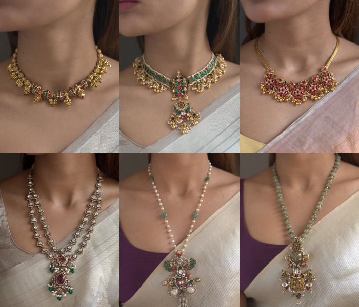 Gold Plated Polki and Jadau Kundan Necksets From 'Prade Jewels'