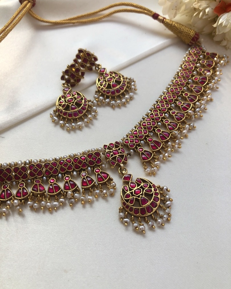 Gold Plated Silver Necklace Set From 'House Of Taamara'