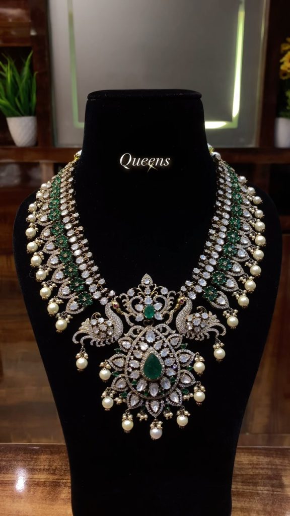 Gold Plated Stone Necklace From 'Queens Silver Jewellery'