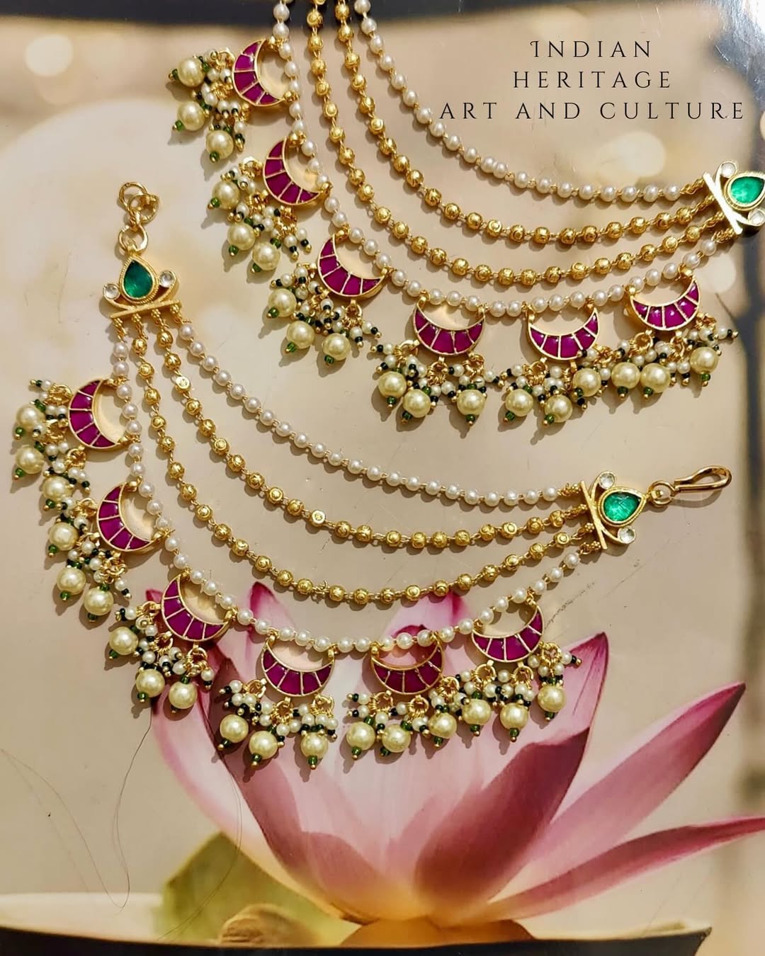 Imitation Kundan Stones Ear Chains From 'Shivshavi'