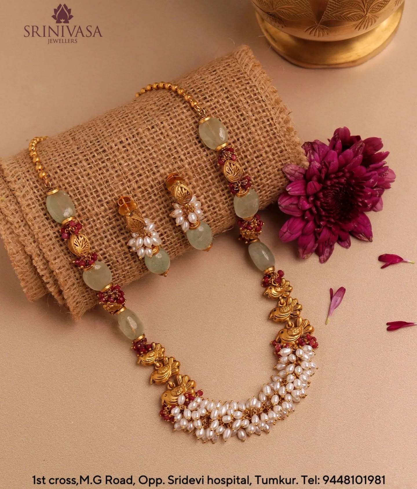 Latest Gold Necklace Sets Collection From 'Srinivasa Jewellers'