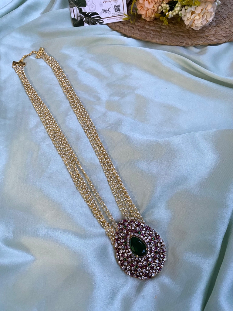 Pearl Haram with AD Stones Pendant From 'Daivik'