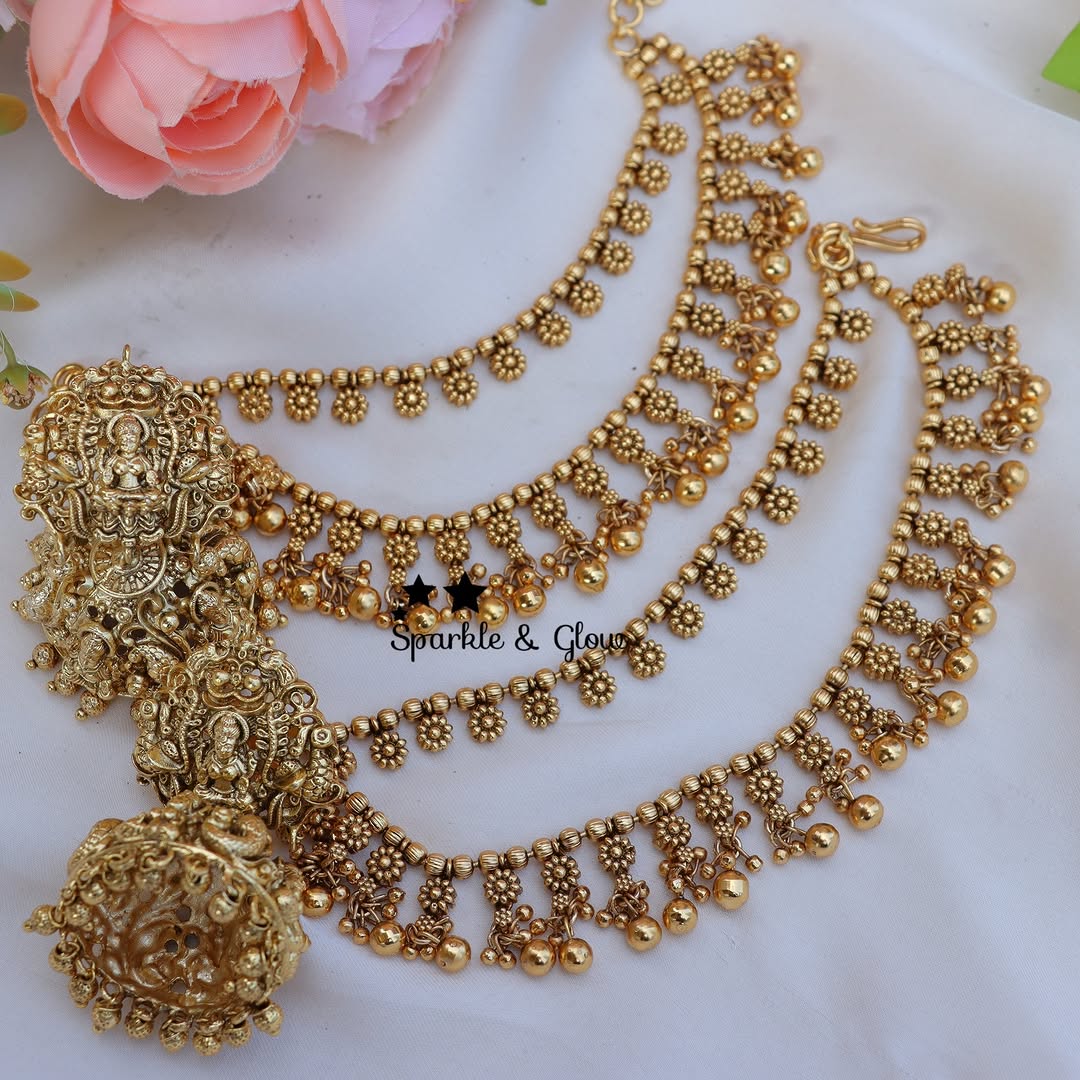 Traditional Earrings and Ear Chains From 'Sparkles By Archana' 