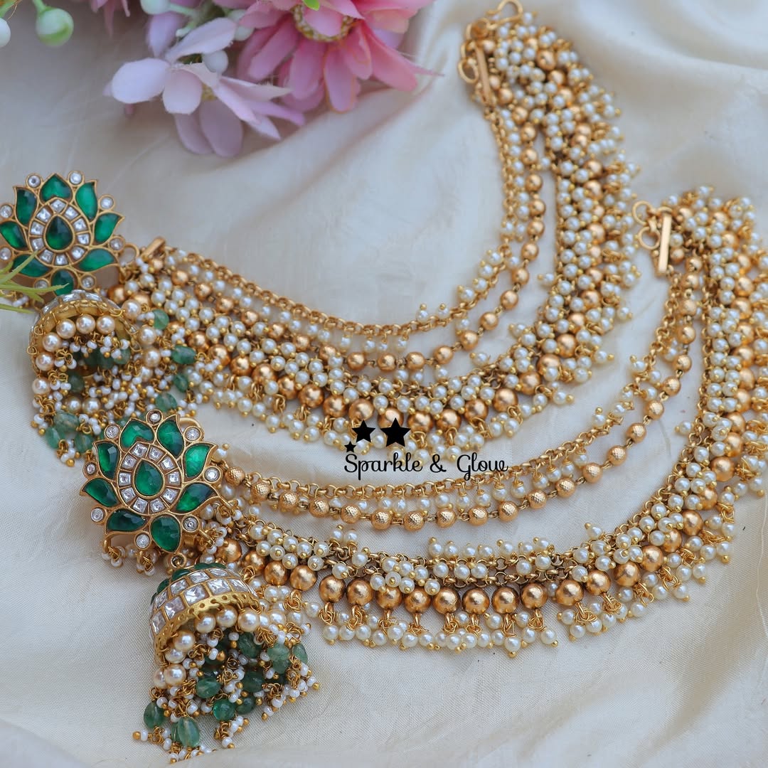 Traditional Earrings and Ear Chains From 'Sparkles By Archana' 