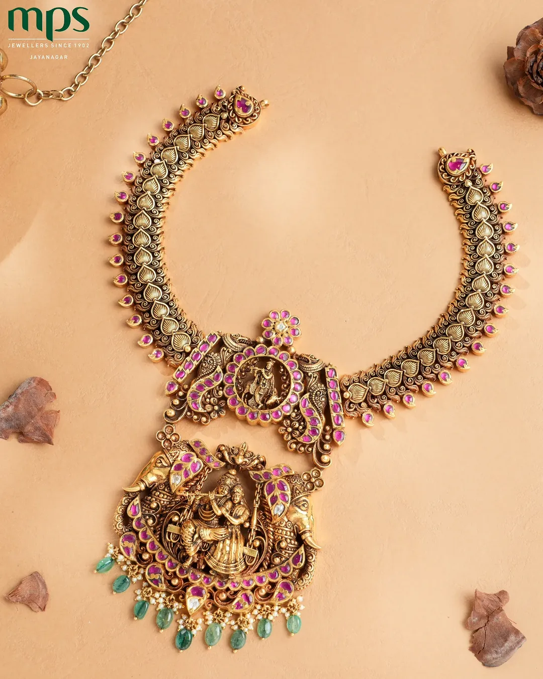 Traditional Radha Krishna Necklace From 'MPS Jewellers Jayanagar'