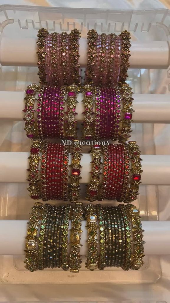 Beautiful New Design Glass Bangles Combo 'ND Creations'