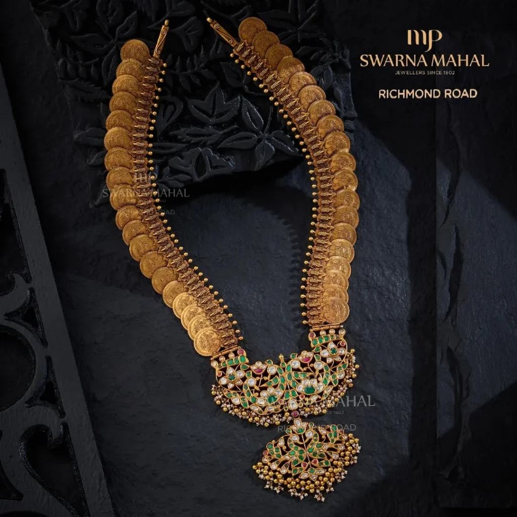 Antique Green Necklace Sets From 'MPS Swarna Mahal'