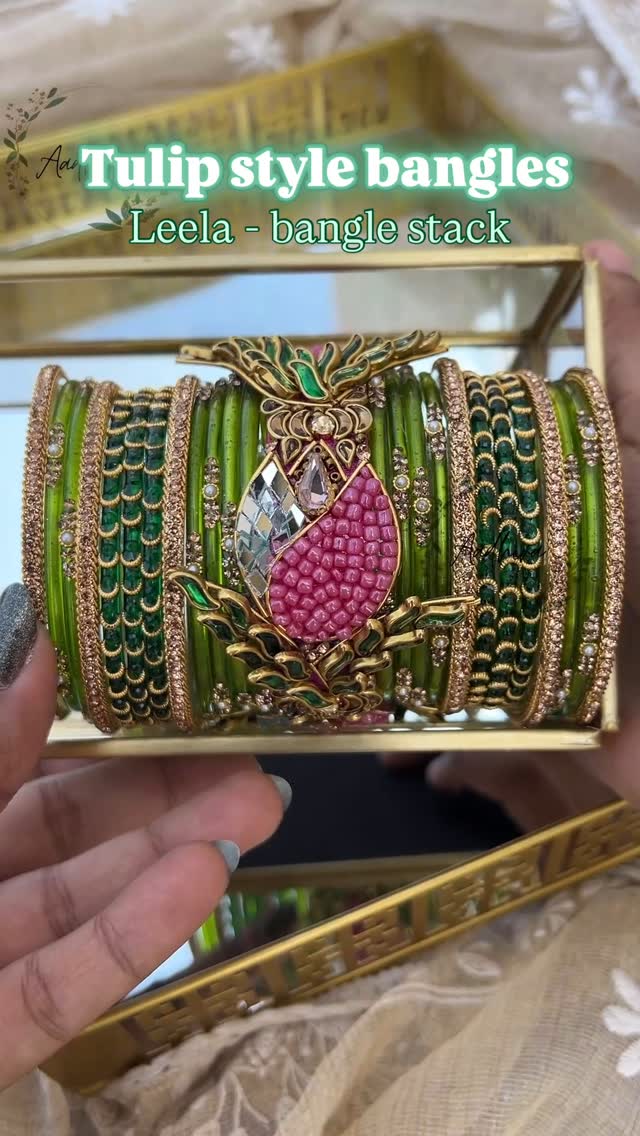 Glass Bangle Sets With Kundan Stones From 'Aadhira'