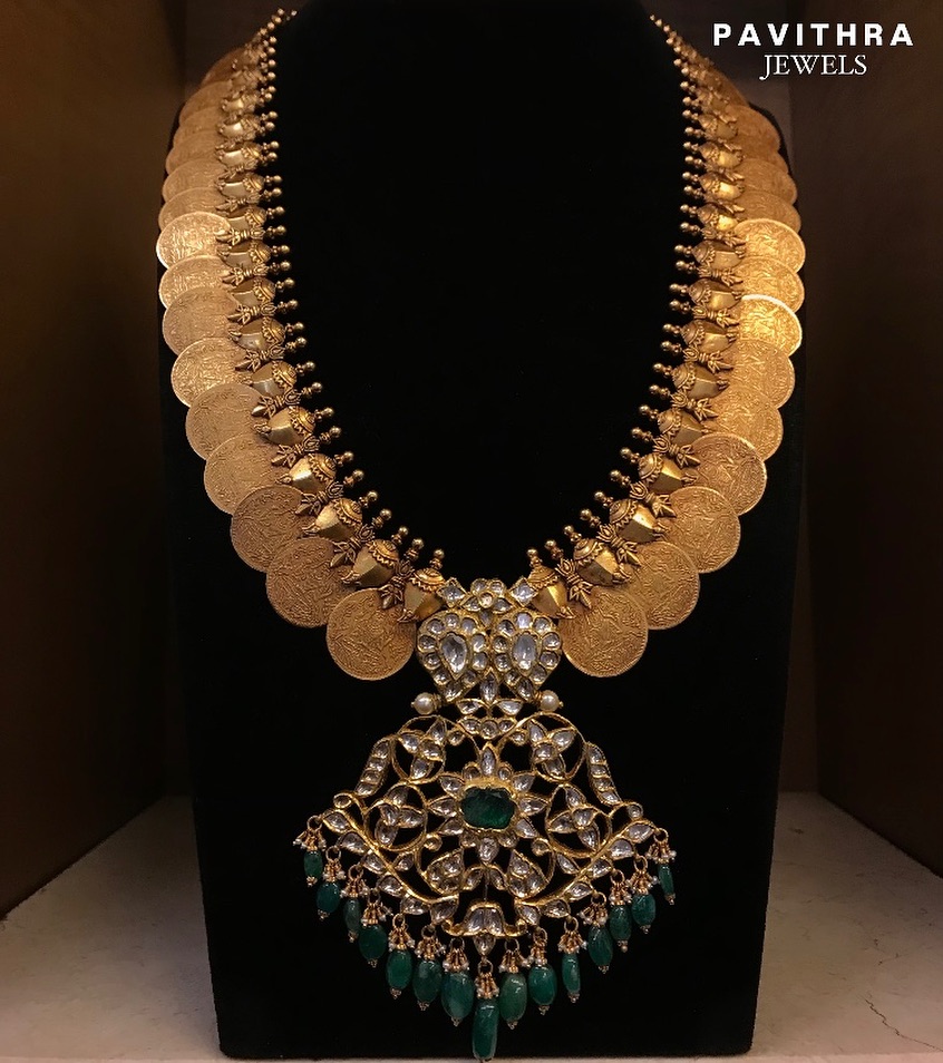 Gold Kasumala Long Necklace From 'Pavithra Jewels'