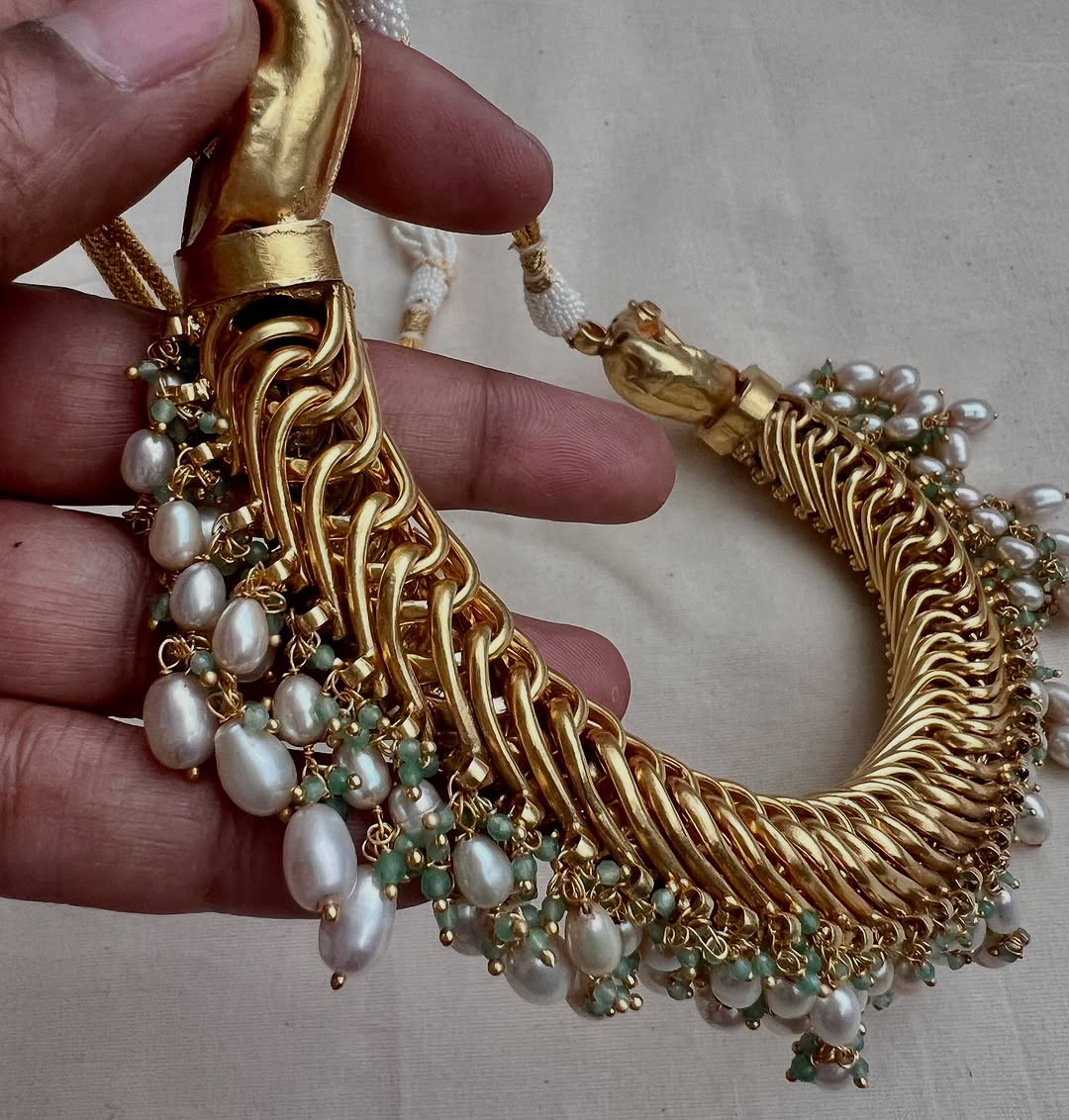 Gold Plated Necklace with Pearls From 'House of Taamara'