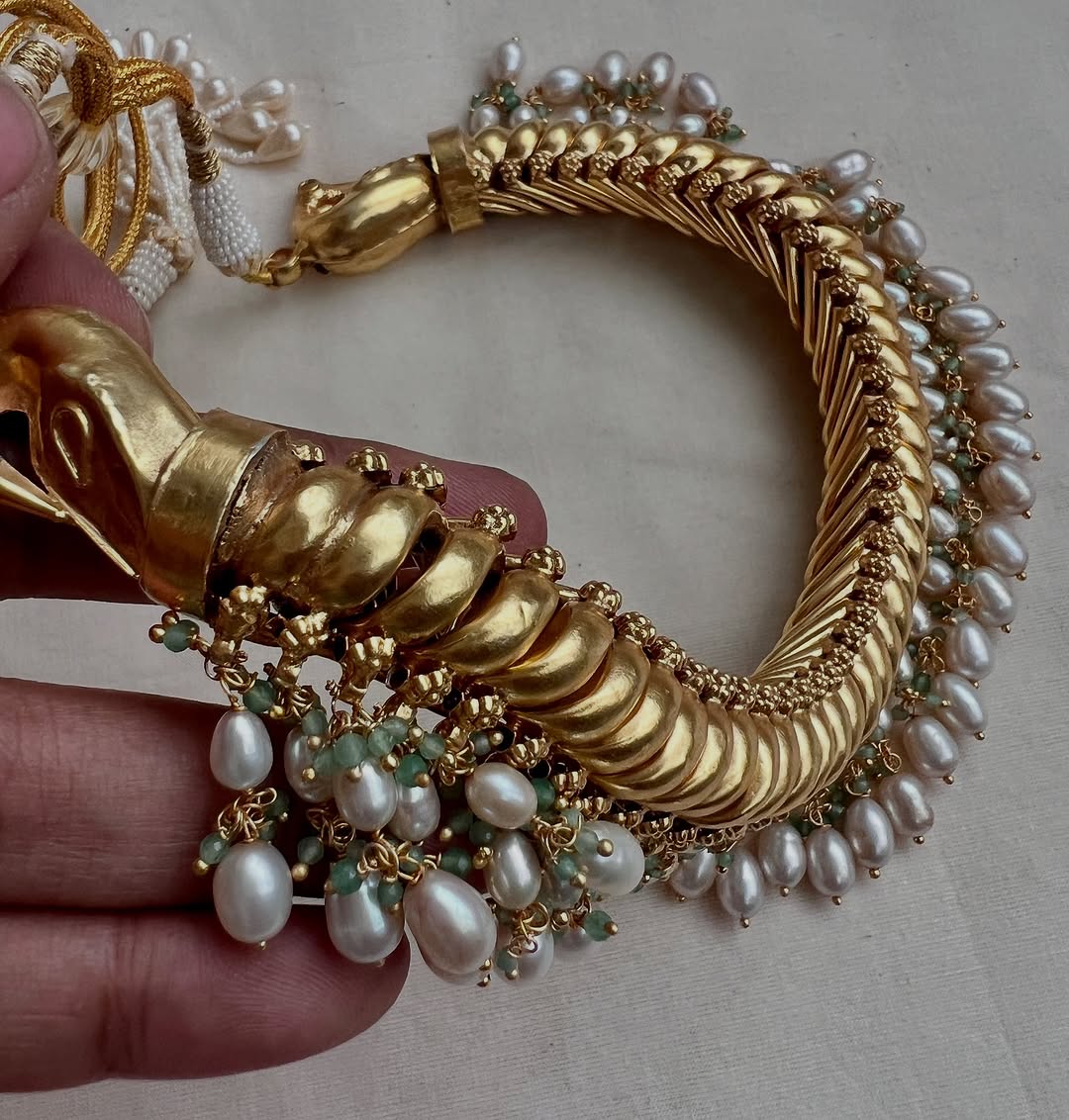 Gold Plated Necklace with Pearls From 'House of Taamara'