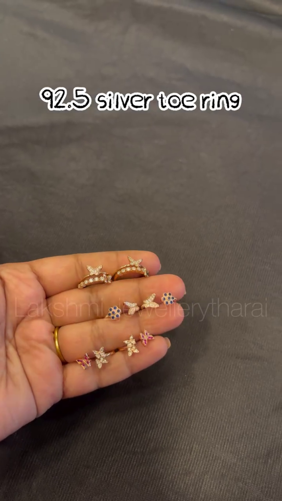 92.5 Silver Toe Rings Collecton From 'Lakshmi Jewellery Tharai'