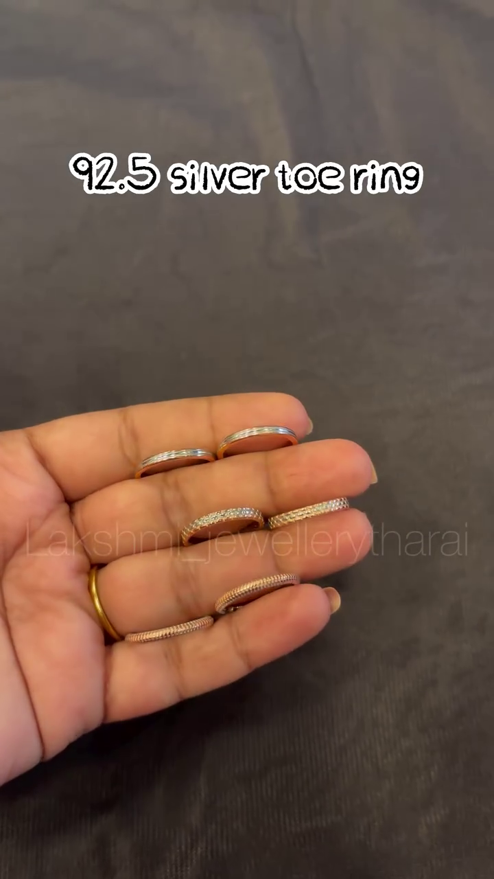 92.5 Silver Toe Rings Collecton From 'Lakshmi Jewellery Tharai'