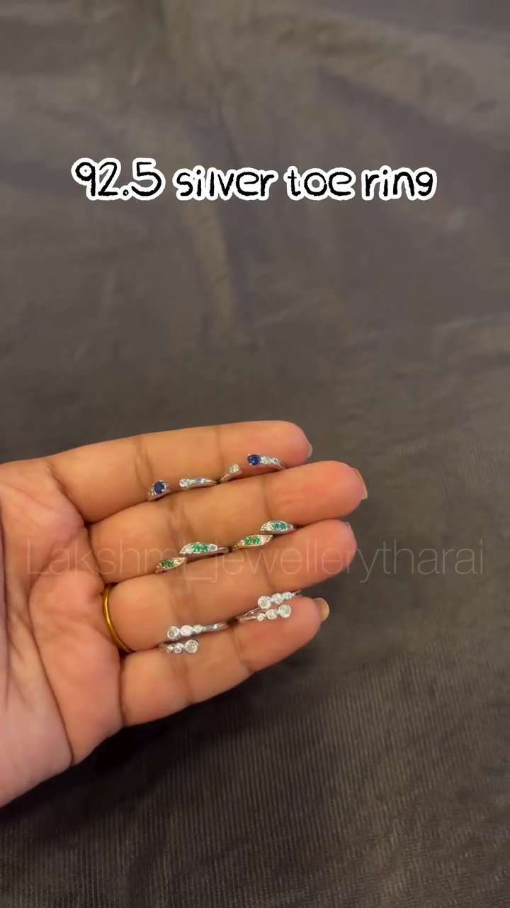 92.5 Silver Toe Rings Collecton From 'Lakshmi Jewellery Tharai'