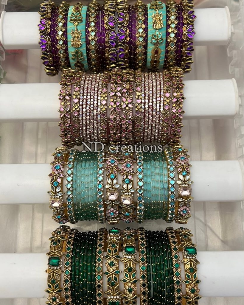 Beautiful Combo Glass Bangles Set From 'ND Creations'