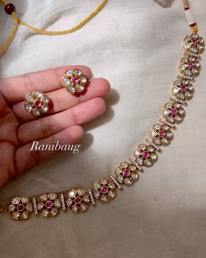 Beautiful Flowers Design Imitation Necklace From 'Ranibaug'