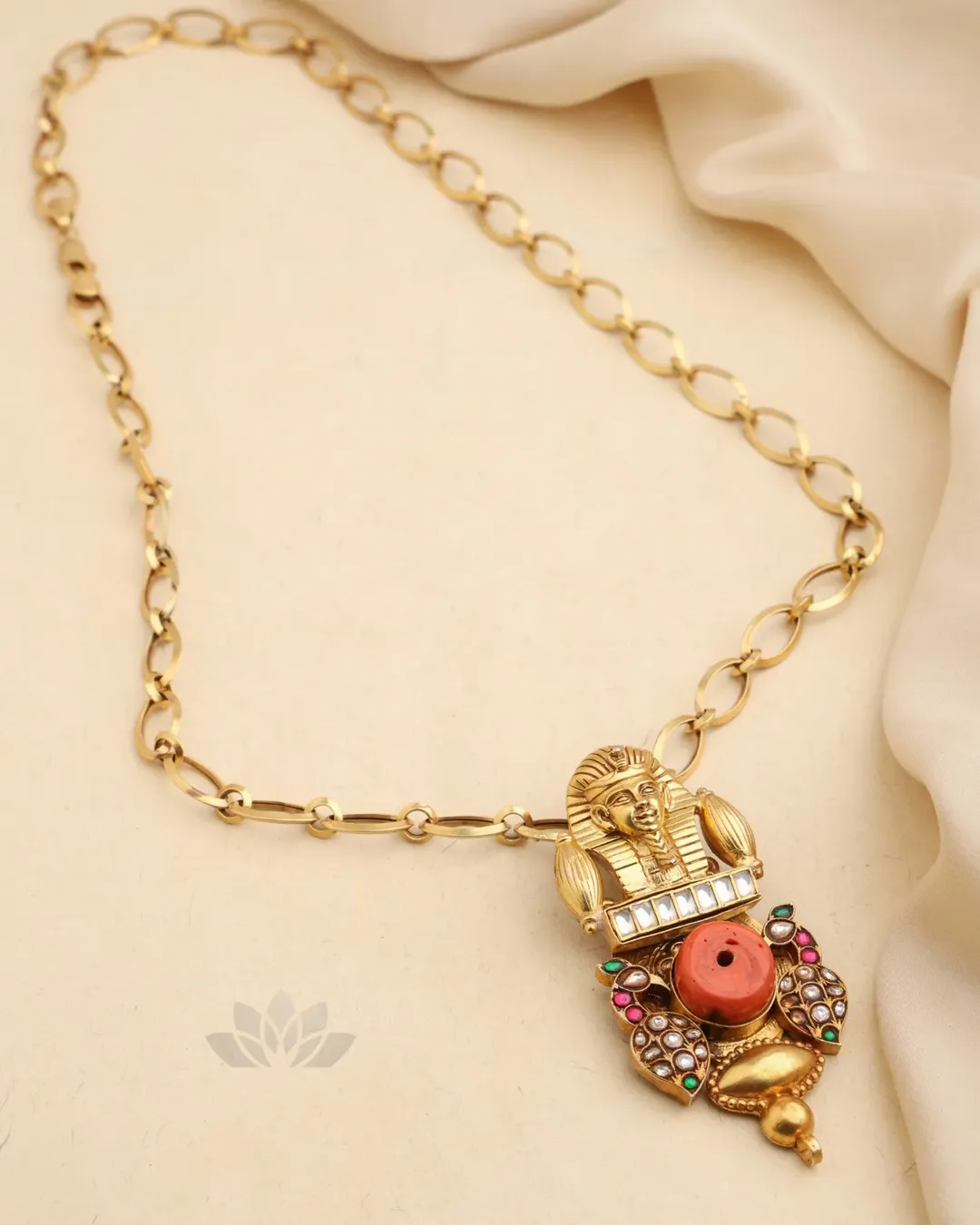 Coral Studded Pedant Trendy Mala From 'Prade Jewels'