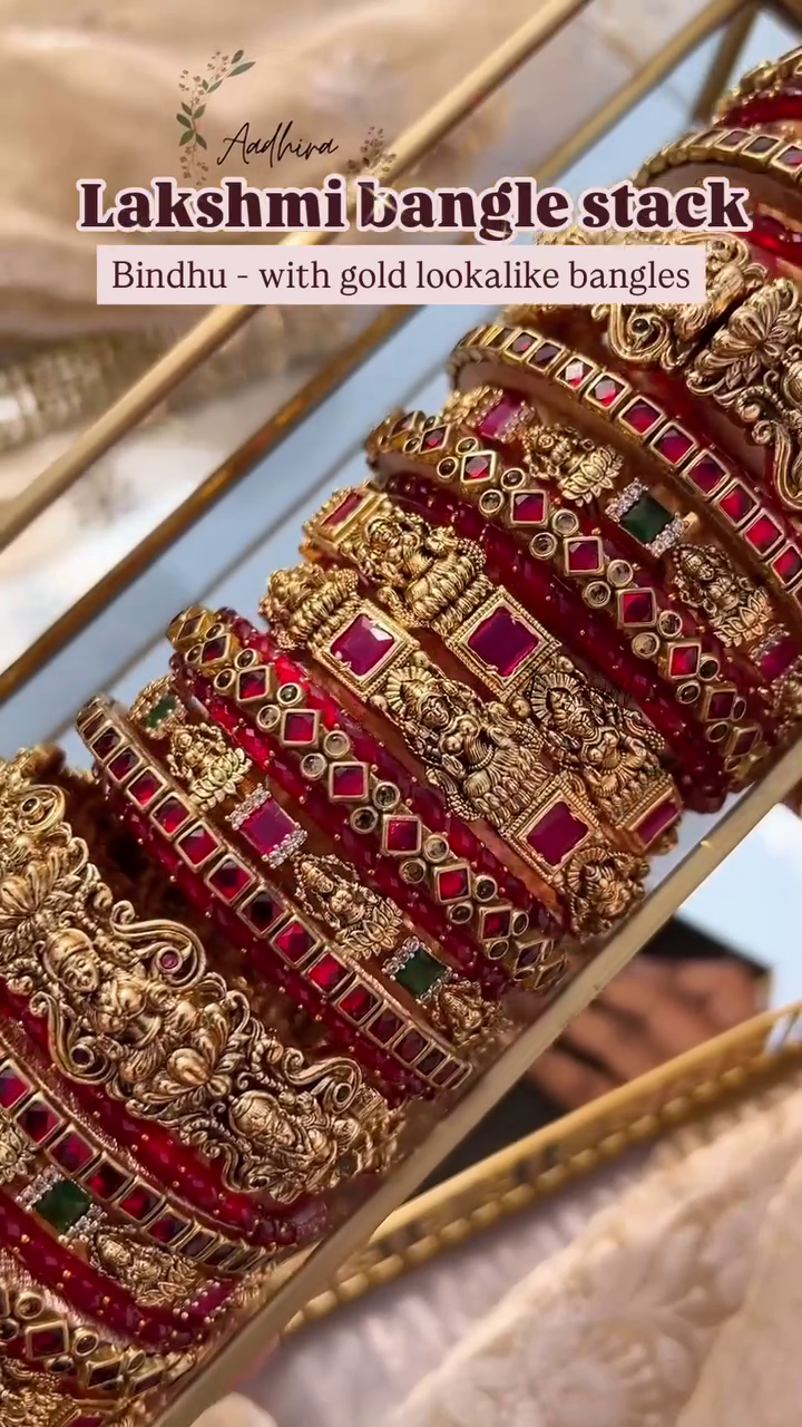 Gold Look Alike Traditional Lakshmi Bangles From 'Aadhira'