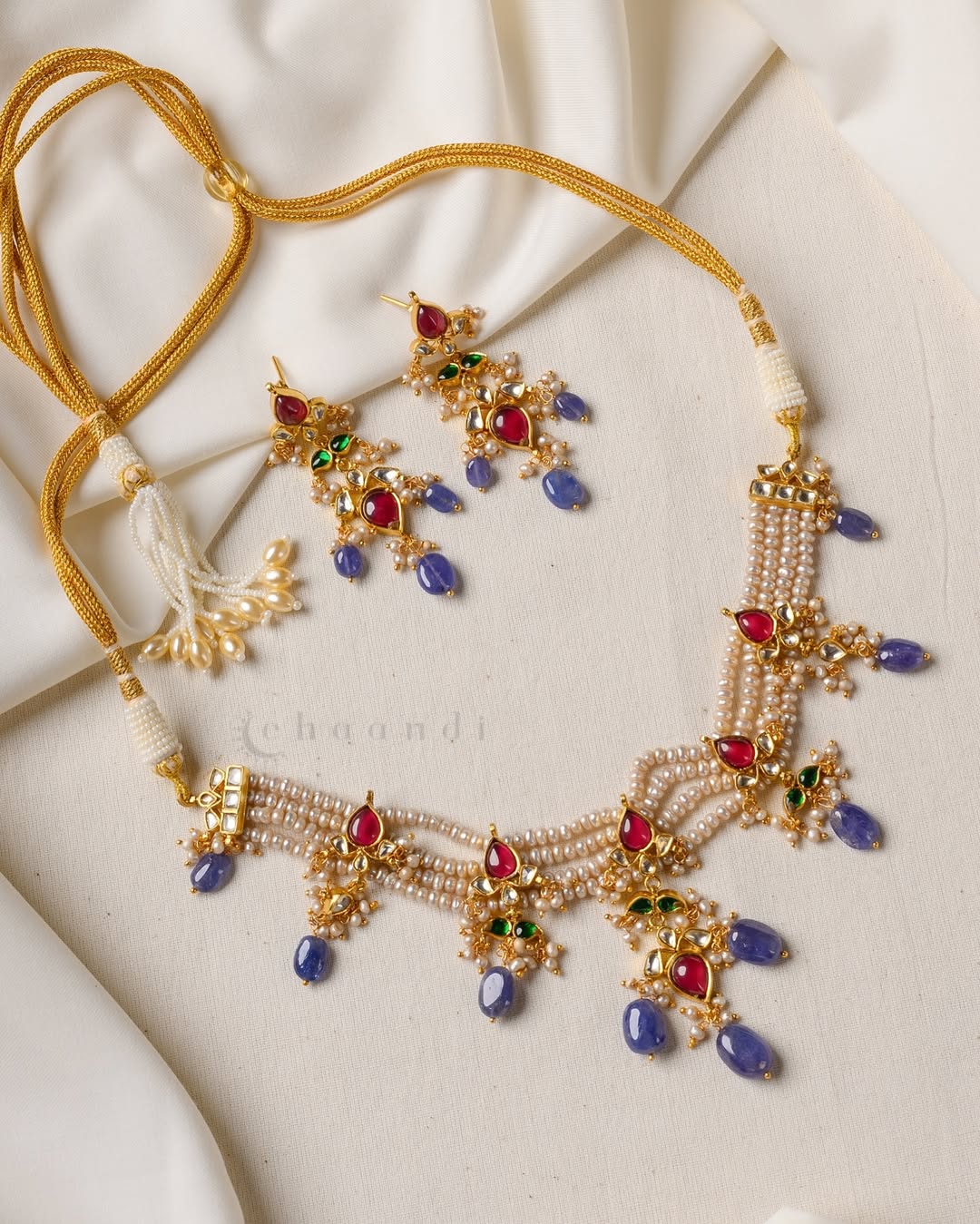 Gold Plated Pearl Necklace From 'Chaandi Shop'