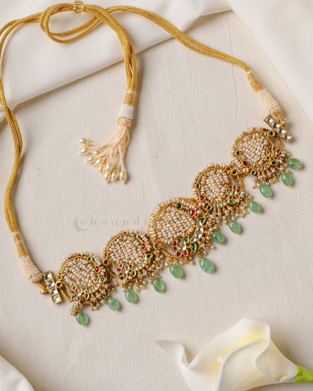 Gold Plated Pearl Necklace From 'Chaandi Shop'