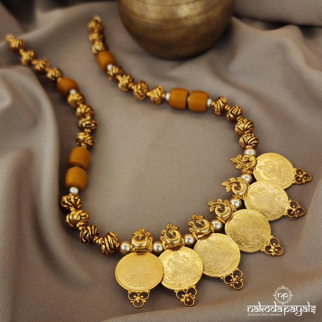 Gold Plated Silver Coin Necklace Collections From 'Nakoda Payals'