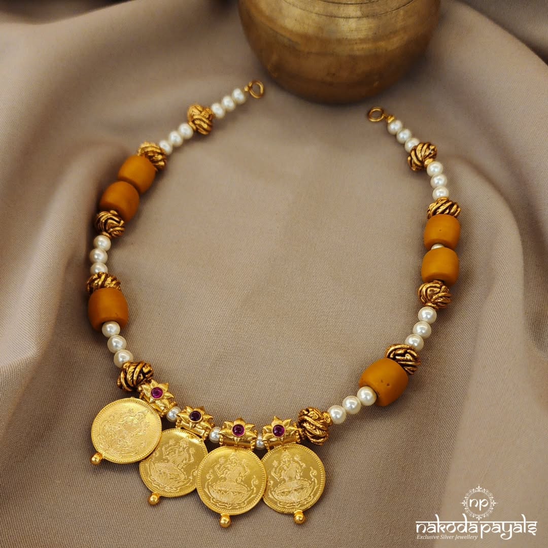 Gold Plated Silver Coin Necklace Collections From 'Nakoda Payals'