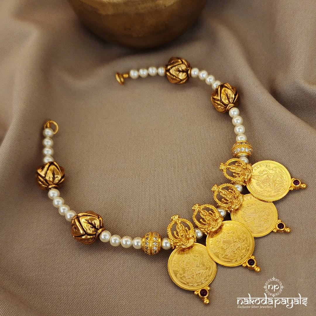 Gold Plated Silver Coin Necklace Collections From 'Nakoda Payals'