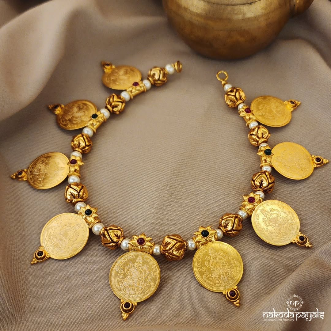Gold Plated Silver Coin Necklace Collections From 'Nakoda Payals'