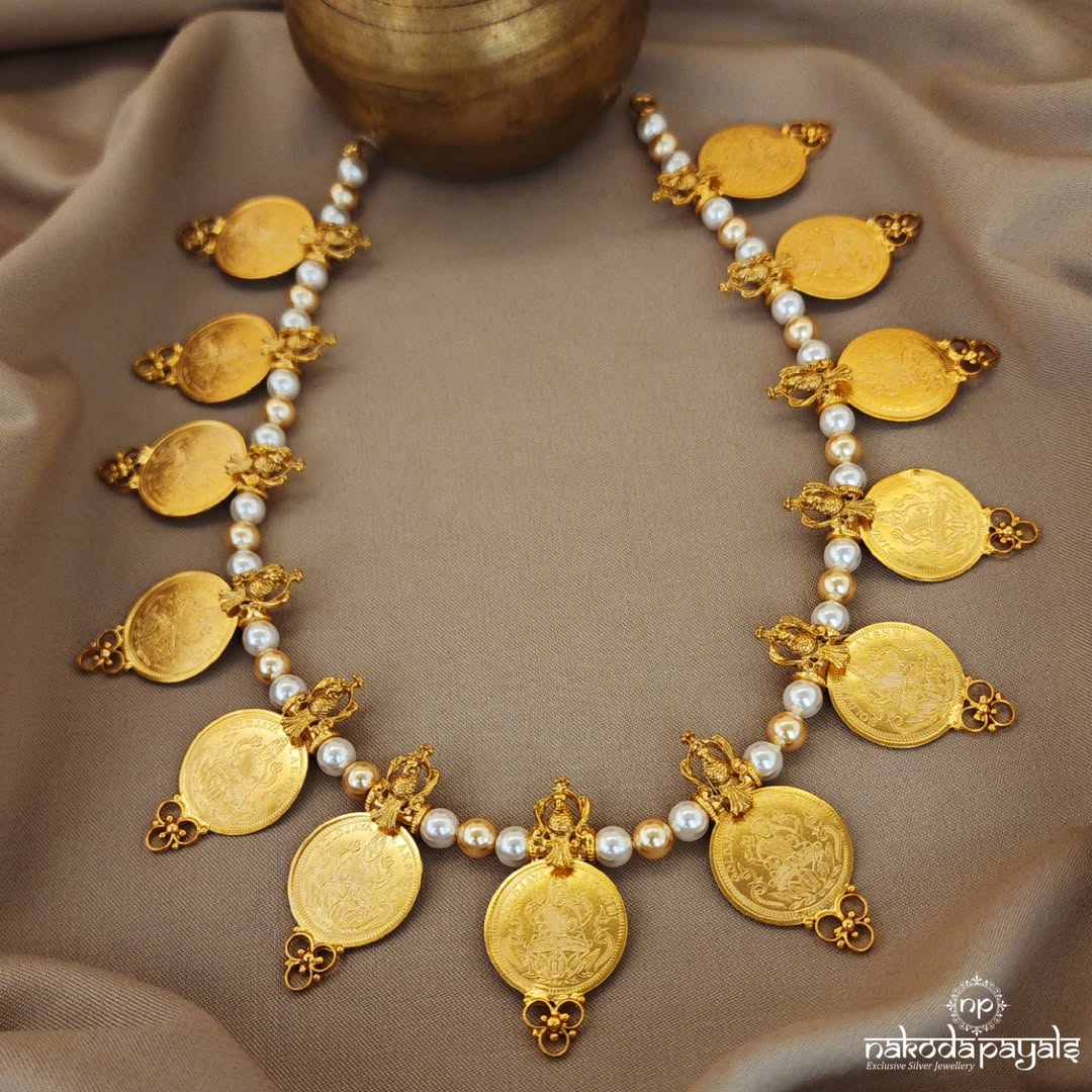 Gold Plated Silver Coin Necklace Collections From 'Nakoda Payals'