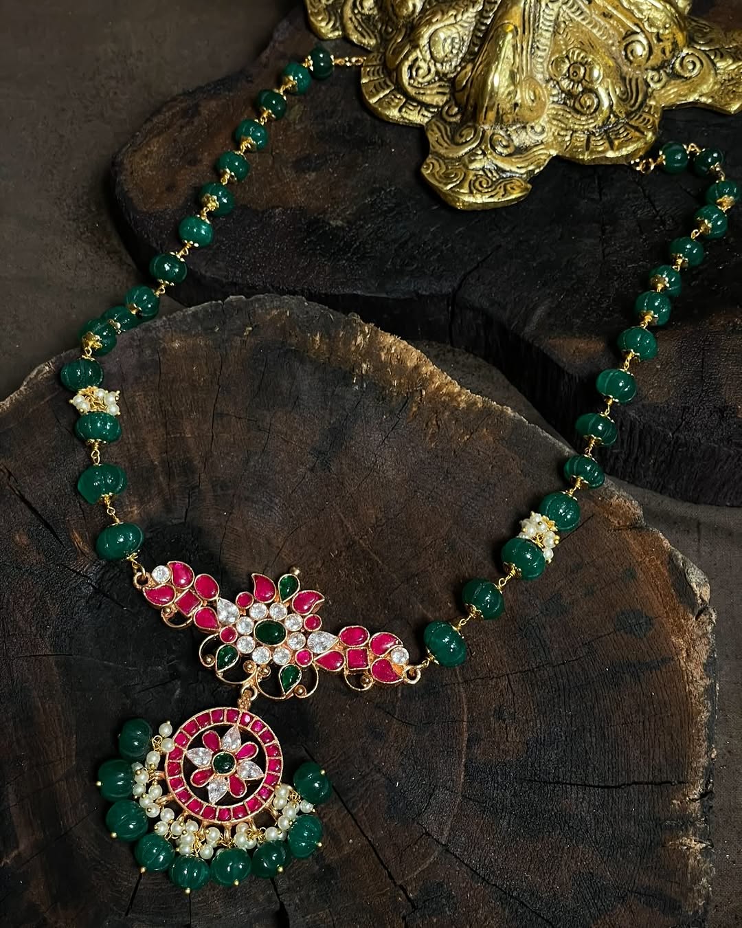 Green Beaded Kemp Stones Haram from 'Queens Jewel Emporium'