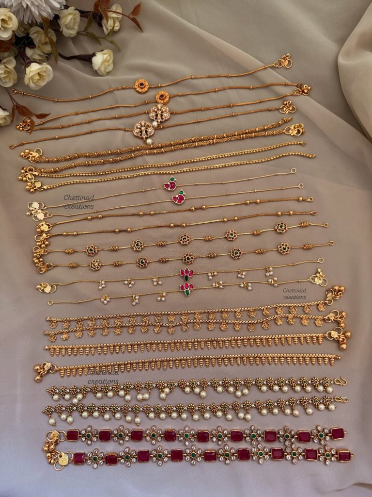 Imitation Anklets Collection From 'Chettinadu Creations'