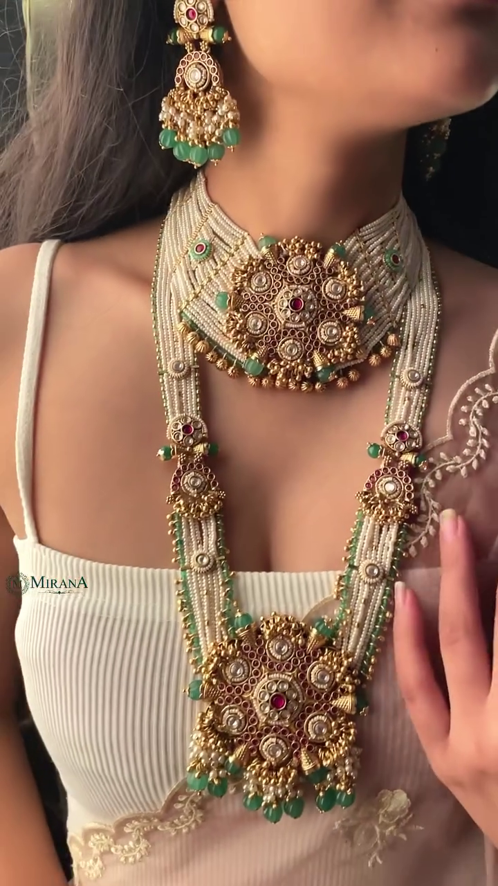 Kishori Antique Pearl Bridal Jewellery Sets From 'Mirana By Megha'