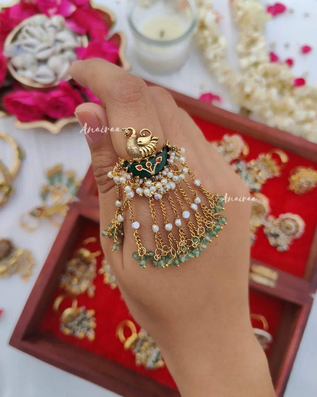 Pachi Kundan Finger Rings From 'Anairaa'