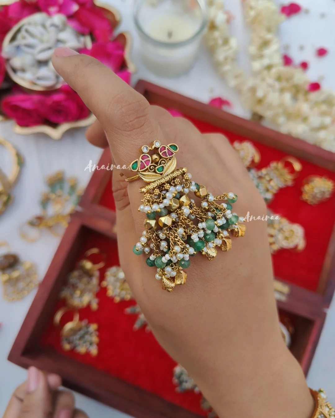 Pachi Kundan Finger Rings From 'Anairaa'
