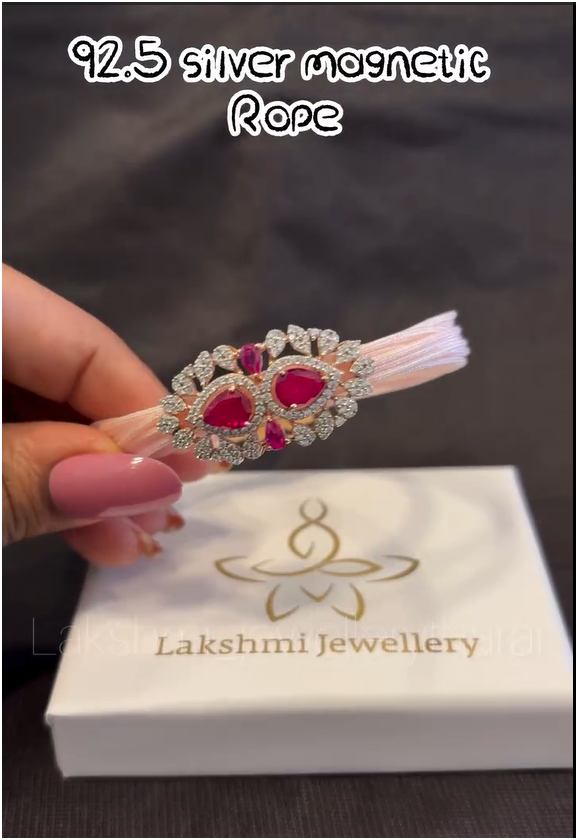 Silver Magnetic Rope Bracelet Collection From 'Lakshmi jewellery tharai'
