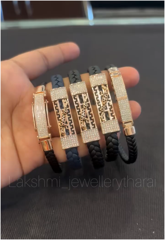 Silver Magnetic Rope Bracelet Collection From 'Lakshmi jewellery tharai'