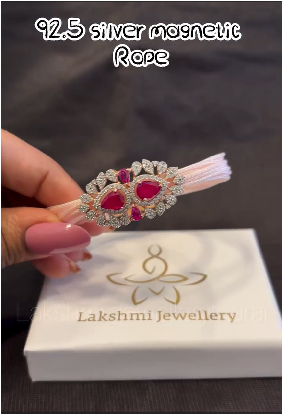 Silver Magnetic Rope Bracelet Collection From 'Lakshmi jewellery tharai'