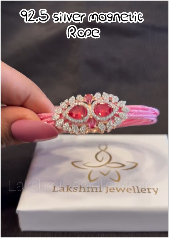 Silver Magnetic Rope Bracelet Collection From 'Lakshmi jewellery tharai'