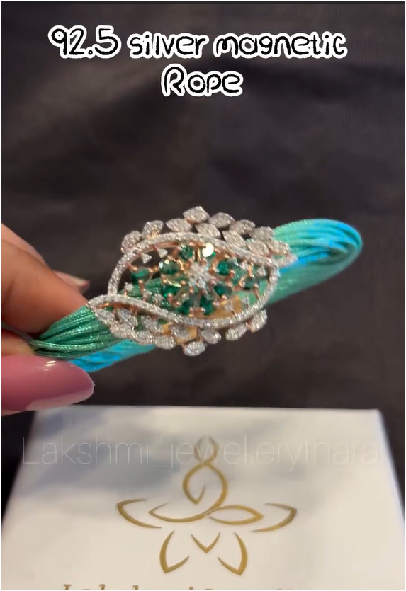 Silver Magnetic Rope Bracelet Collection From 'Lakshmi jewellery tharai'