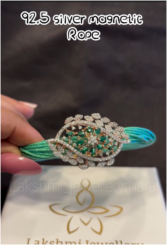 Silver Magnetic Rope Bracelet Collection From 'Lakshmi jewellery tharai'