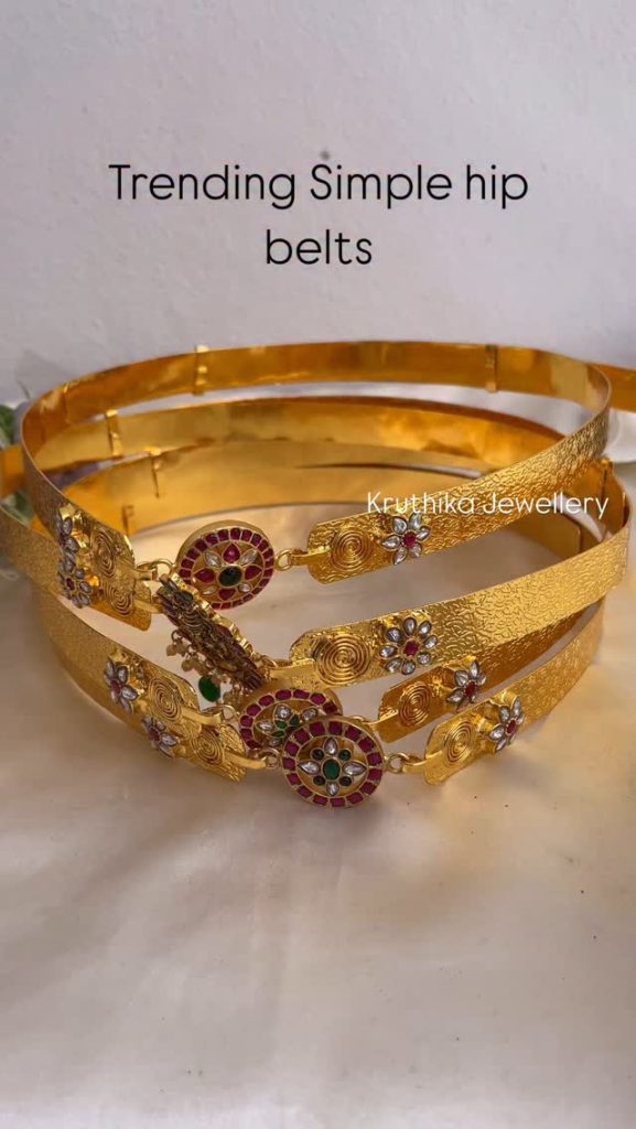 Traditional Jadau Hip Belts Collection From 'Kruthika Jewellery'