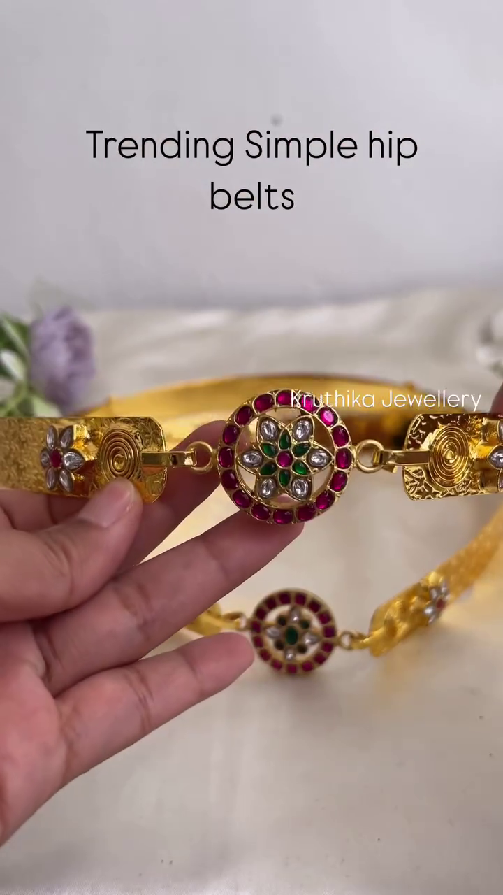 Traditional Jadau Hip Belts Collection From 'Kruthika Jewellery'
