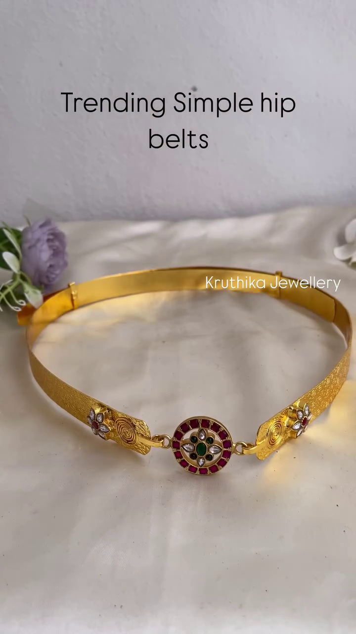 Traditional Jadau Hip Belts Collection From 'Kruthika Jewellery'